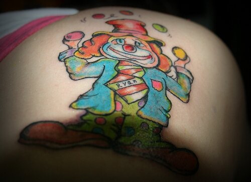 clowns tattoo. Clown Tattoo for Girls