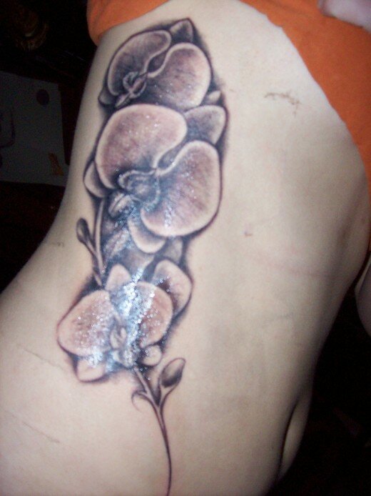 Orchid Tattoo Design for Rip